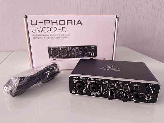 Звуковая карта Behringer UMC202HD U-PHORIA, студийная, аудиоинтерфейс Донецк