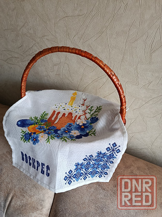 Рушник пасхальный синий Донецк - изображение 2