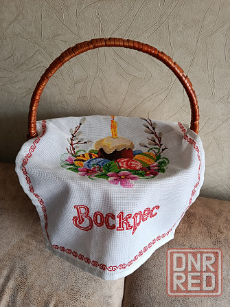 Рушник пасхальный красный Донецк - изображение 2