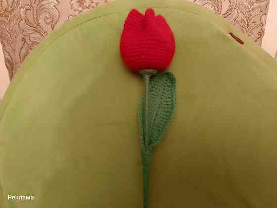 Вязаный тюльпан Макеевка