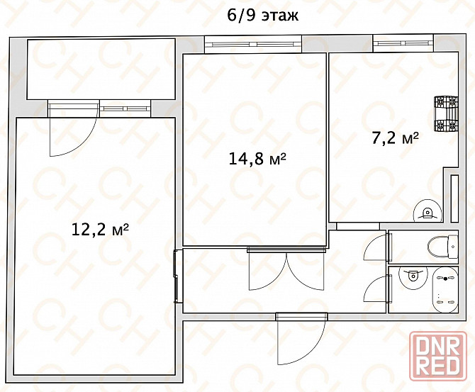 Продаётся 2-х комн.квартира 45,9 кв.м. Мариуполь - изображение 9