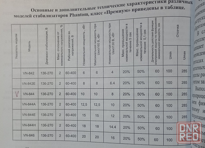 Стабилизатор, нормализатор VN-844 Донецк - изображение 3