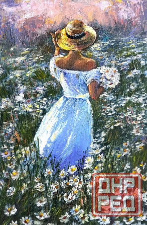 Купить картину маслом на холсте "Ромашковое поле" Скидка !!! к 8 марта 15% от указанной суммы! Донецк - изображение 3