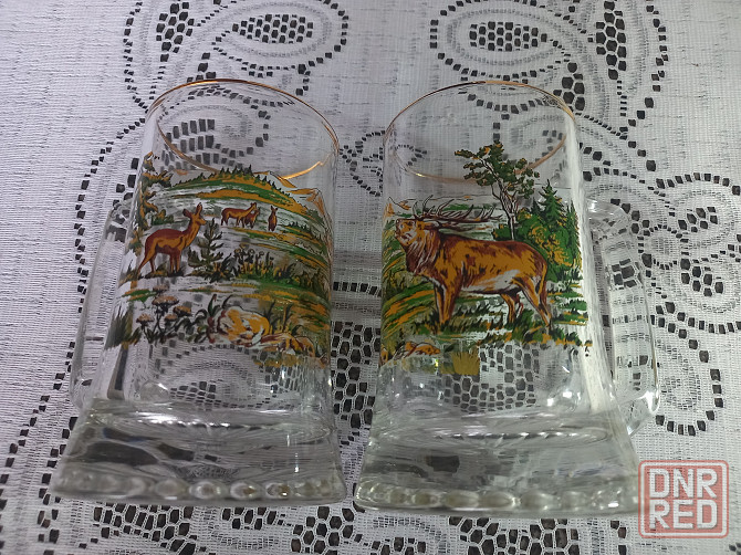 Пивные бокалы Bohemia с позолотой, 2 шт. Донецк - изображение 2