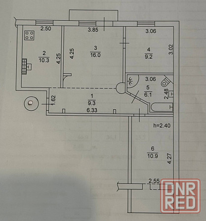 Продажа 3к.кв по ул.Речной (ор-р Боссе) Донецк - изображение 9