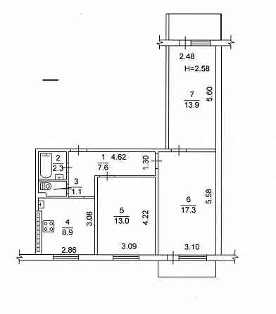 Продается половина 3-ком квартиры. Донецк. Донецк
