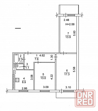 Продается половина 3-ком квартиры. Донецк. Донецк - изображение 6