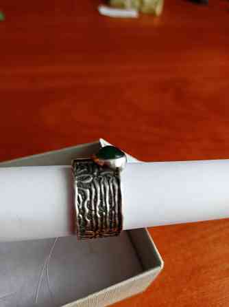 Серебряное кольцо с натуральным агатом 925 пробы. Донецк