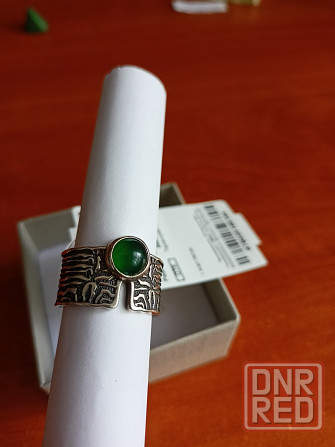 Серебряное кольцо с натуральным агатом 925 пробы. Донецк - изображение 3