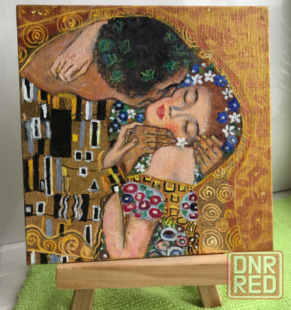 Купить картину маслом "Поцелуй" Климта, (Влюбленные) подарок 14 февраля ко дню влюбленных, Донецк - изображение 1