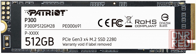 Твердотельный накопитель Patriot Memory P300 512гб M.2 P300p512gm28 (арт-8624) Донецк - изображение 1