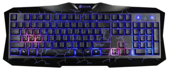 Игровой комплект Oklick Hs-Hkm100g черный 2.2м мониторы оголовье Hs-Hkm100g (арт-2093) Донецк