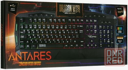 Клавиатура Qumo Antares K60, игровая, проводная, мембранная, 114 клавиш, Usb, подсв, чёрная (арт-394 Донецк - изображение 3