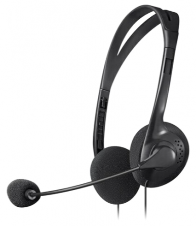 Наушники с микрофоном (гарнитура) Defender Hn-102, проводная, 1,8 м, стерео, с оголовьем, регулятор Донецк