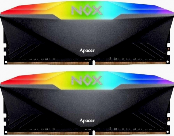 Модуль памяти Apacer Ddr4 3600 16gb Dimm Nox Rgb Black Gaming Memory Ah4u16g36c25ynbaa-2 Non-Ecc, Cl Донецк