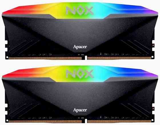 Модуль памяти Apacer Ddr4 3600 16gb Dimm Nox Rgb Black Gaming Memory Ah4u16g36c25ynbaa-2 Non-Ecc, Cl Макеевка