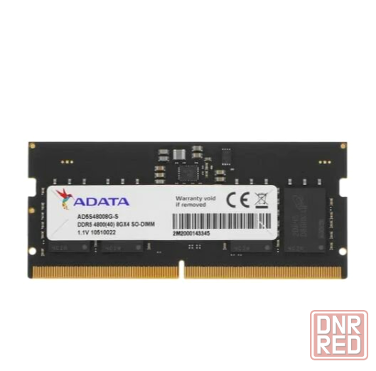Оперативная память So-Dimm Adata Ddr5 8gb Ad5s48008g-S (арт-6979) Донецк - изображение 1