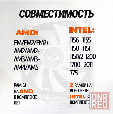 Кулер для процессора снеговик вентилятор под Intel и Amd Frgb (арт-2111) Макеевка - изображение 3