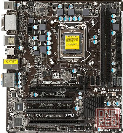 Материнская плата ASRock Z77M сокет 1155 Донецк - изображение 1