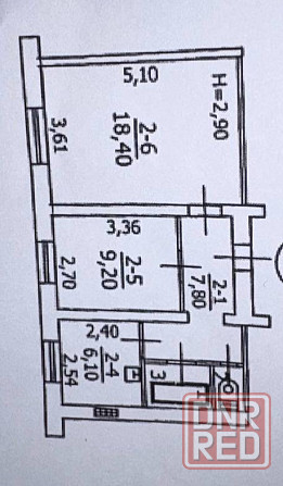 Продажа 2х Комнатной Квартиры в Ханжонкова ! Документы Готовы ! Улица Гагарина 1/8 . Макеевка - изображение 1