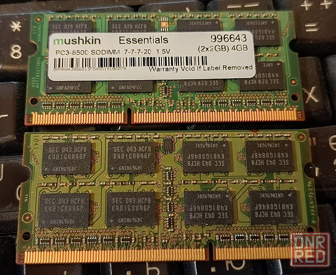 память для ноутбука- mushkin pc3-8500 sodimm 4Gb (2x2gb) Донецк - изображение 1