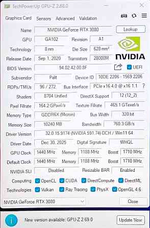 Видеокарта RTX 3080 Донецк