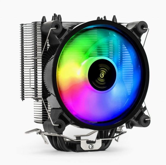 Кулер Exegate Dark Magic Exx400v2-Pwm.Rgb (Al+Cu, черное покрытие, 4 тепл.трубки, Lga775/1150/1151/1 Донецк