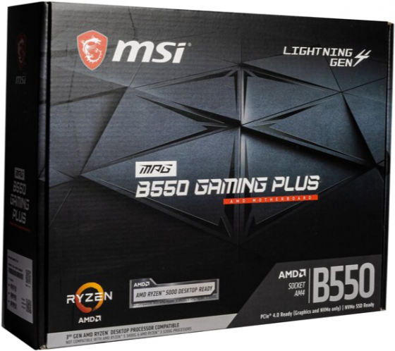 Материнская плата Msi Mpg B550 Gaming Plus Soc-Am4 Amd B550 4xddr4 Atx Ac`97 8ch(7.1) Gblan Raid+Hdm Донецк