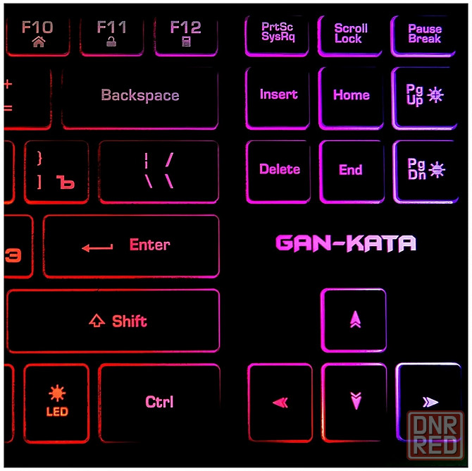 Клавиатура игровая Dialog Kgk-17u Black Gan-Kata 104кл. радужная подсветка - чёрная 1.6м (арт-2296) Макеевка - изображение 3