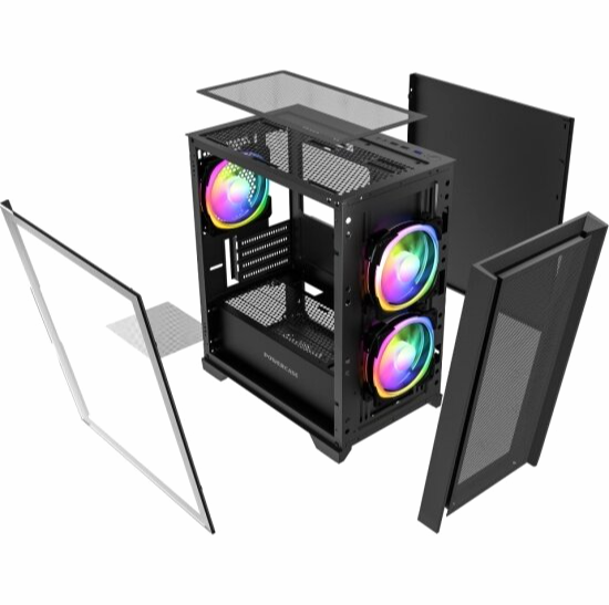 Корпус Powercase Alisio Micro Z3b Argb, черный (Camzb-A3) (арт-1201) Макеевка