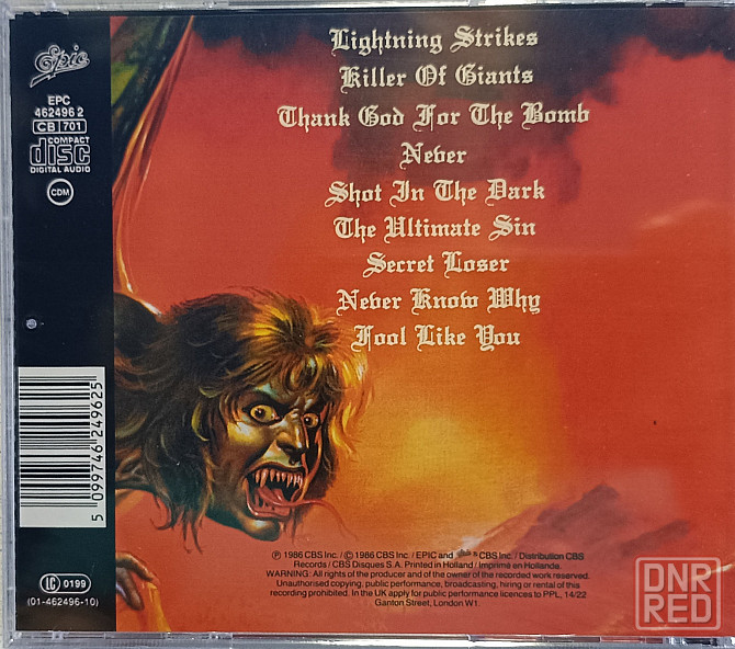 CD диск Ozzy Osbourne - The Ultimate Sin - Донецк - изображение 2