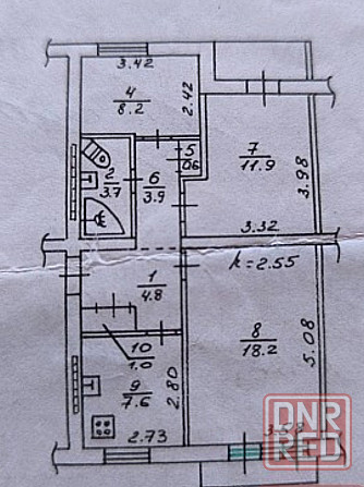 3х.комн.кв.Киевский район пр-т Партизанский 5млн руб Донецк - изображение 12