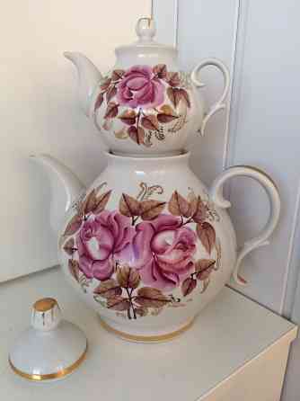 винтажный чайный набор из двух чайников, фарфор Донецк