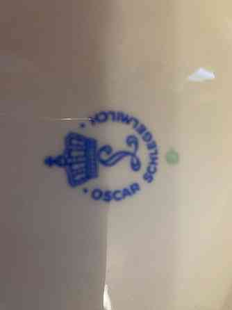 Антикварное фарфоровое блюдо на ножке, Германия, нач. XX века Донецк