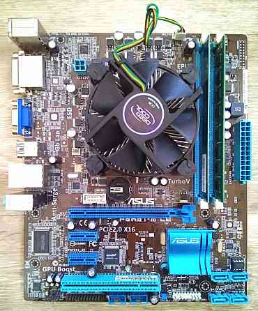 Asus P8H61-M LE Socket 1155 + DDR3 4+2Gb 1333MHz + Intel Core i3-2100 3.1 GHz + кулер - комплект - Донецк