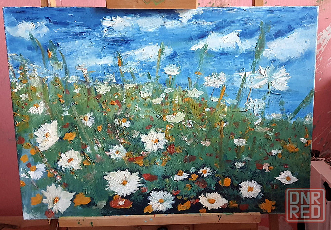 Картина маслом Ромашки в поле Донецк - изображение 1