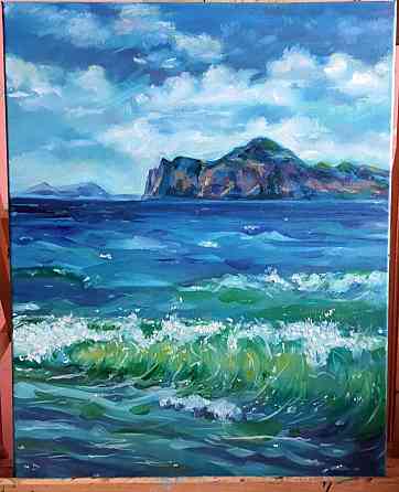 Картина маслом Море и горы Донецк