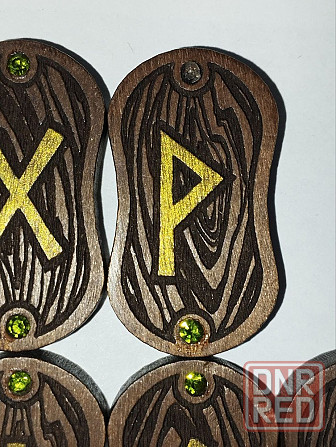 Руны скандинавские SILVARIE, деревянные из березы, с кристаллами Донецк - изображение 4