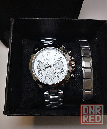 Часы наручные Кварцевые с металлическим браслетом Донецк - изображение 2