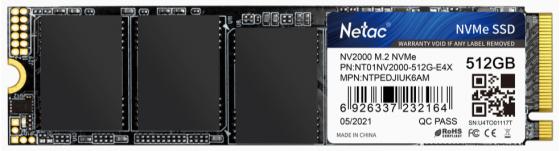Твердотельный накопитель Ssd M.2 Nvme Netac Nv2000 512gb Pcie Nvme 3.0 X4 3d Nand Nt01nv2000-512-E4x Донецк