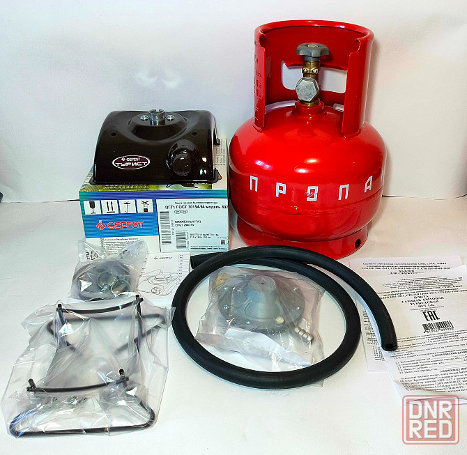 Газовый комплект (газовая плита, баллон 5л, редуктор, шланг) Донецк - изображение 2