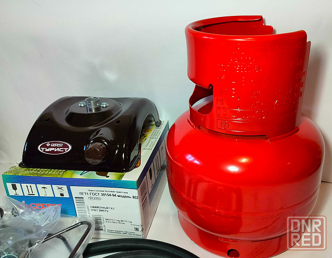 Газовый комплект (газовая плита, баллон 5л, редуктор, шланг) Донецк - изображение 4