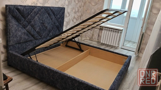 Кровать с мягким изголовьем 1600*2000 Макеевка - изображение 2