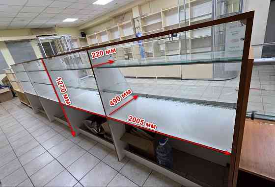 Торговая мебель, прилавки со стеклянной витриной Донецк