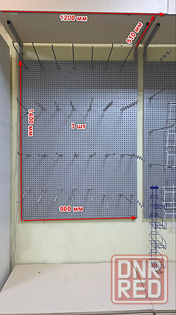 Металлические перфорированные стеллажи для магазина/бутика Донецк - изображение 2