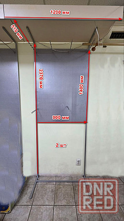 Металлические перфорированные стеллажи для магазина/бутика Донецк - изображение 1