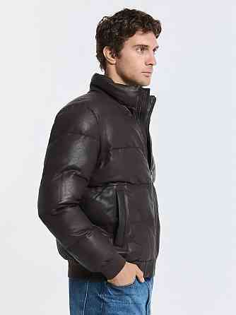 Зимняя кожаная куртка мужская Шахтерск