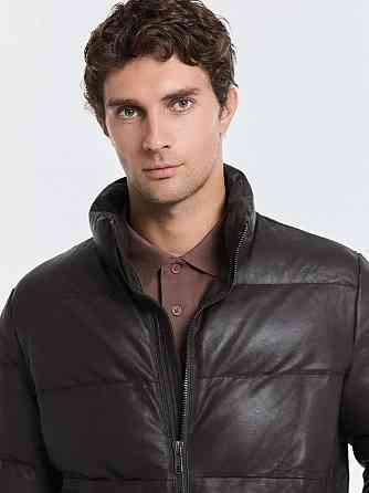 Зимняя кожаная куртка мужская Шахтерск