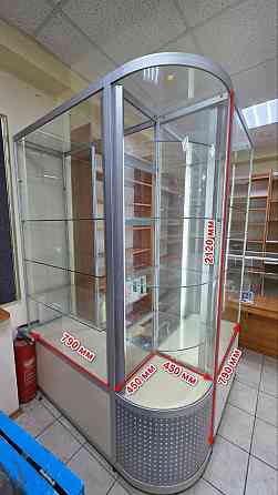 Торговые алюминиевые стеклянные витрины Донецк