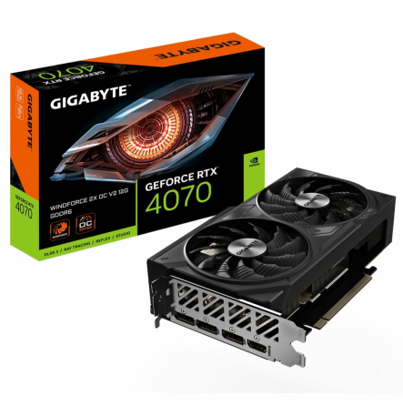 Видеокарта Gigabyte Rtx4070 Windforce 2x Oc V2 12gb Gddr6 192bit 3xdp Hdmi 2fan Rtl (арт-6586) Донецк